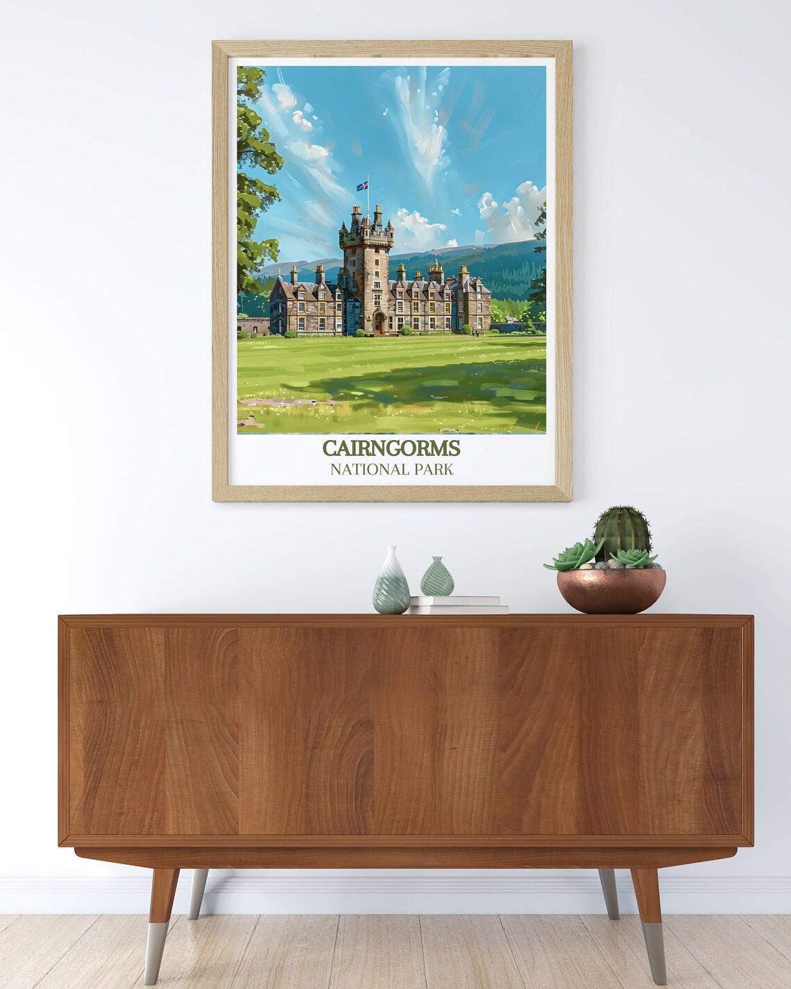 Cairngorms National Park Scotland Castle Estate Grounds View Poster - Image 3
