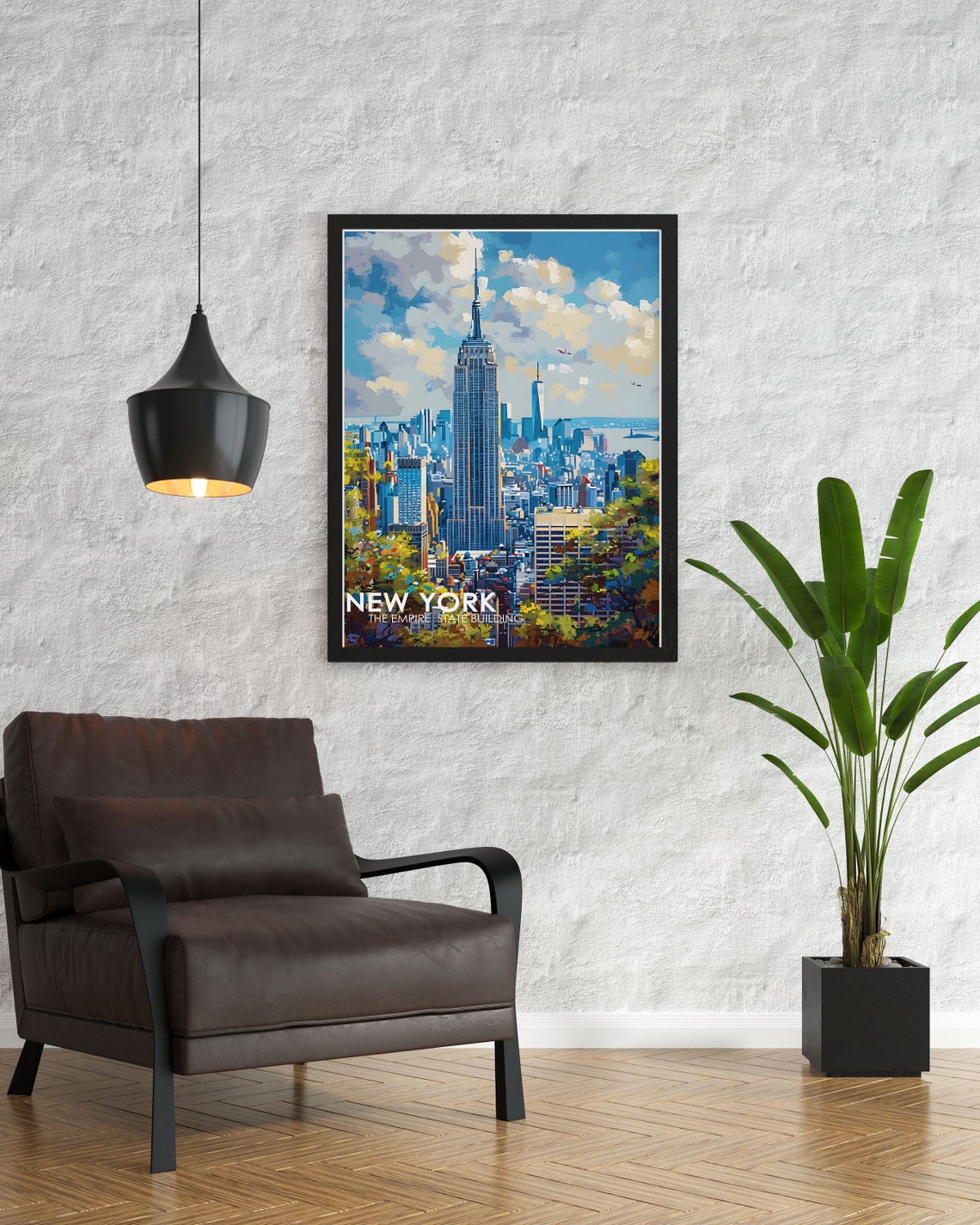New York Empire State Building Manhattan Skyline Daytime Poster - Image 2