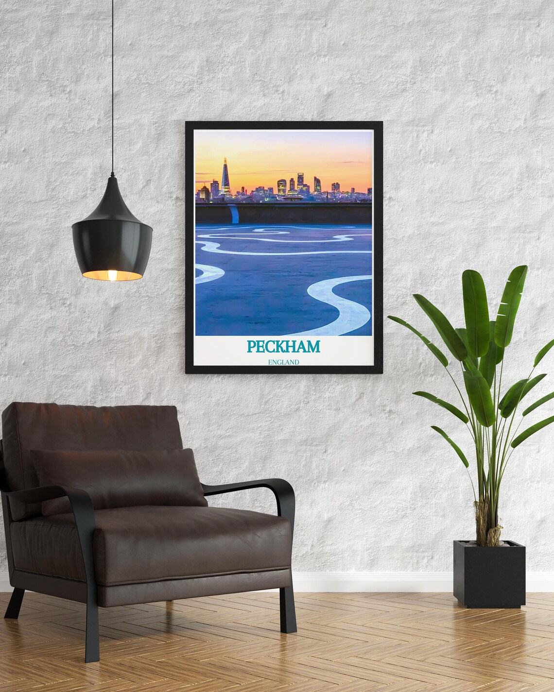 Peckham London Bold Tendencies Rooftop Sunset City Skyline Poster - Image 2