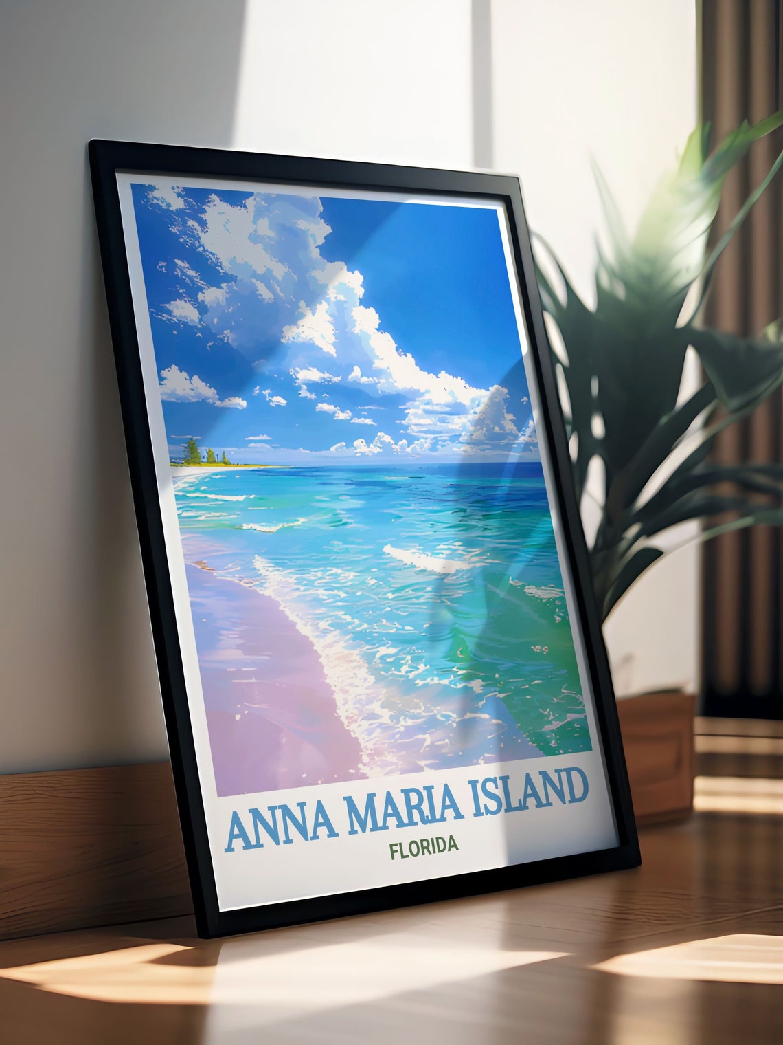 Anna Maria Island Florida Turquoise Gulf Shoreline Beach Poster - Image 3