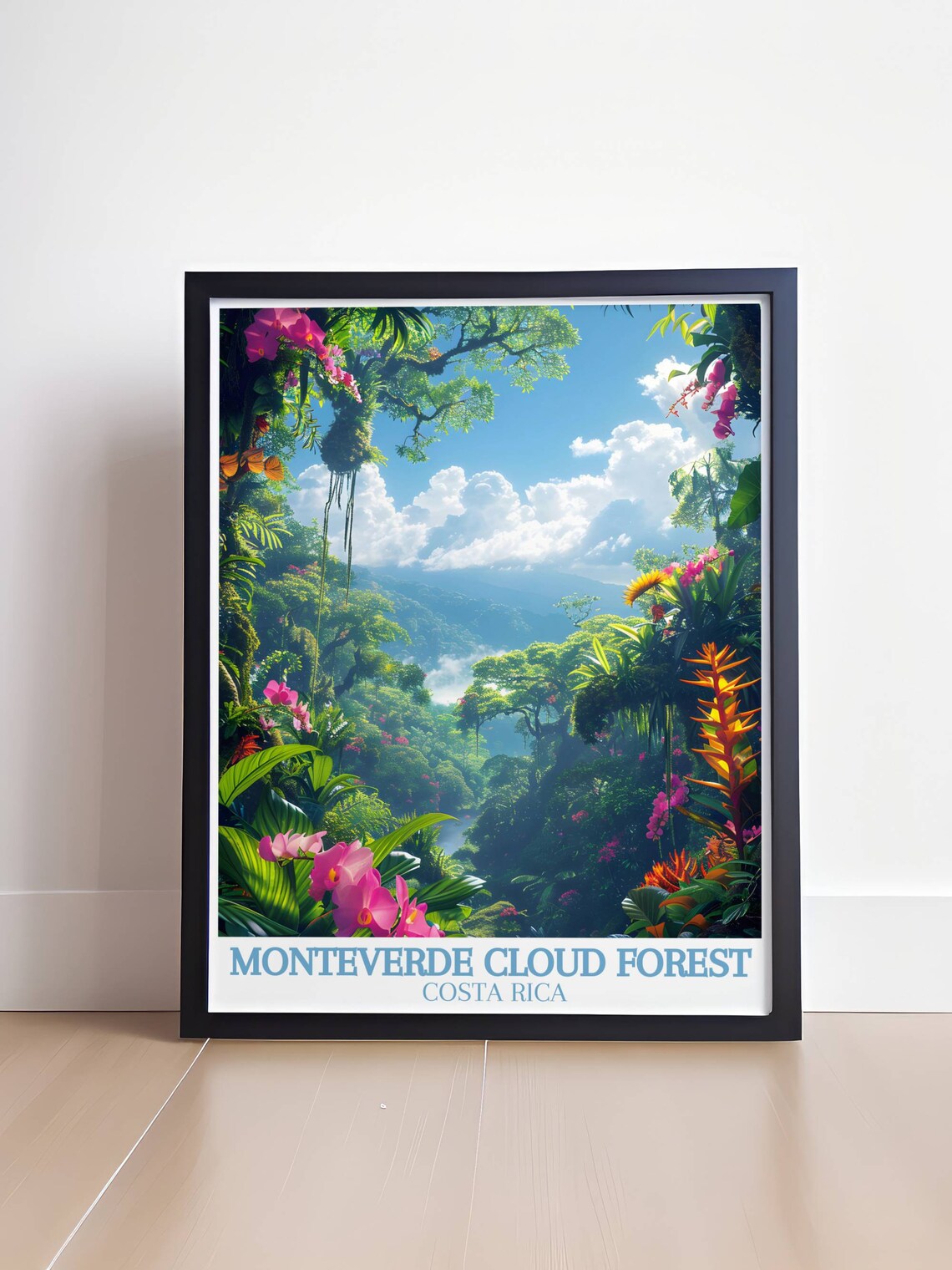 Monteverde Costa Rica Orchid Framed Lush Jungle Vista Poster - Image 4