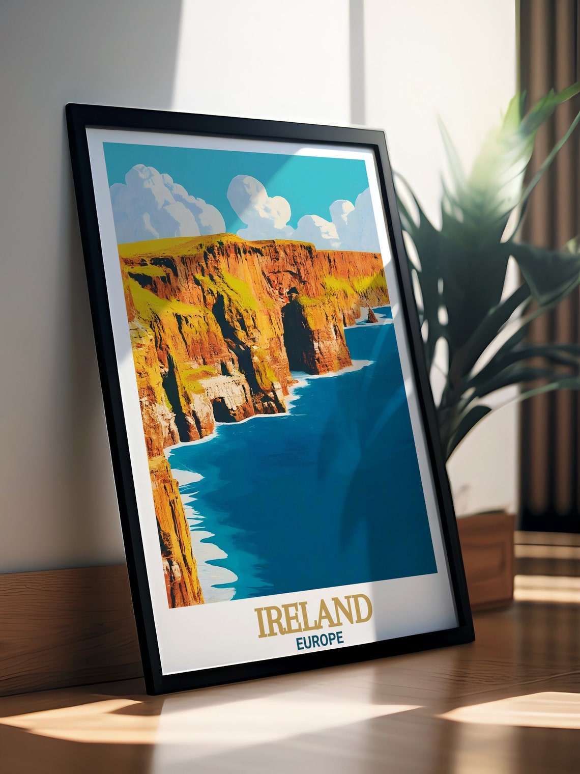 Ireland Europe Cliffs of Moher Dramatic Sea Cliffs Retro Poster - Image 3