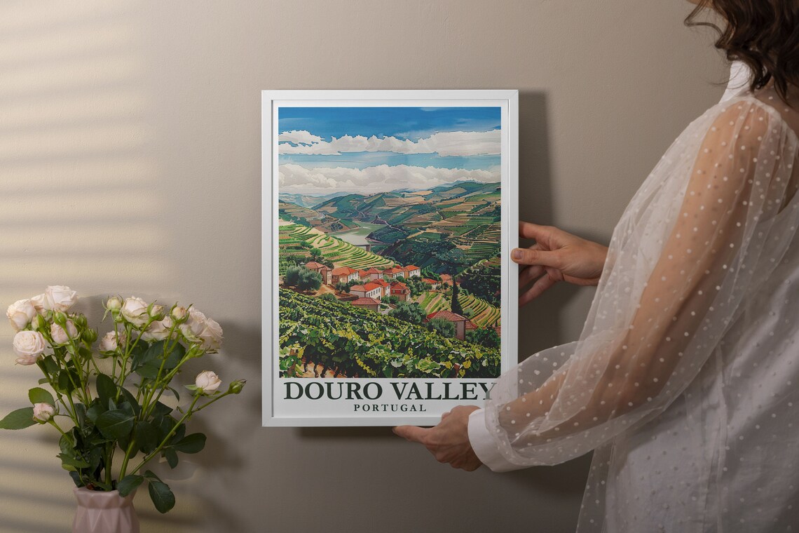 Douro Valley Portugal Terraced Vineyards and River Travel Poster - Image 2
