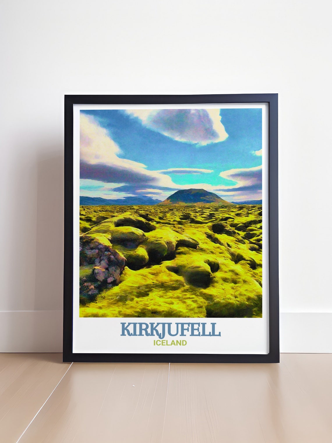 Kirkjufell Wall Art Berserkjahraun Lava Field Travel Poster Lava Field Print Kirkjufell Scenic View Art Lava Field Art - Image 4