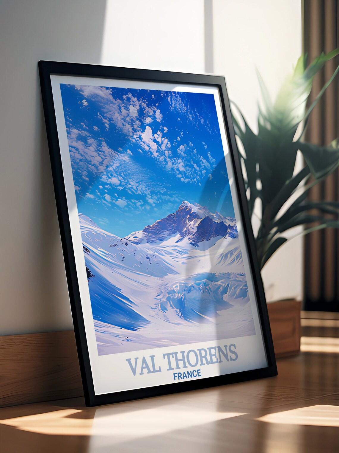 Val Thorens France Glacier de Peclet Snowy Peaks Travel Poster - Image 2