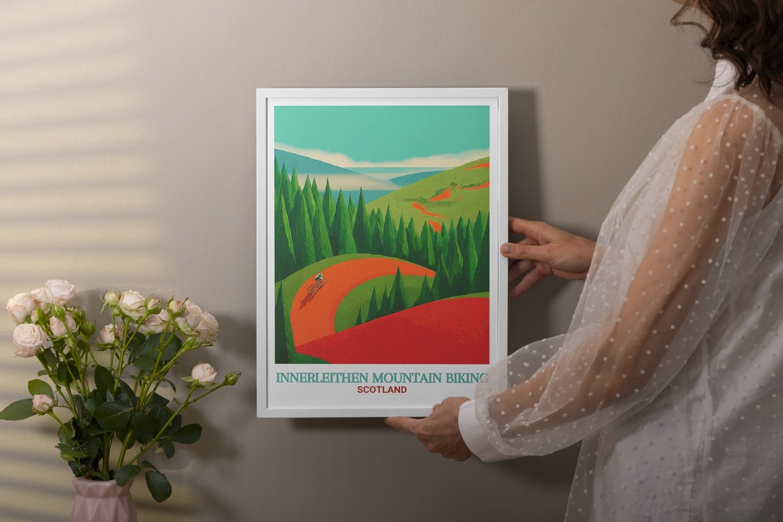 Innerleithen Scotland Mountain Biking Forest Trail Adventure Poster - Image 2