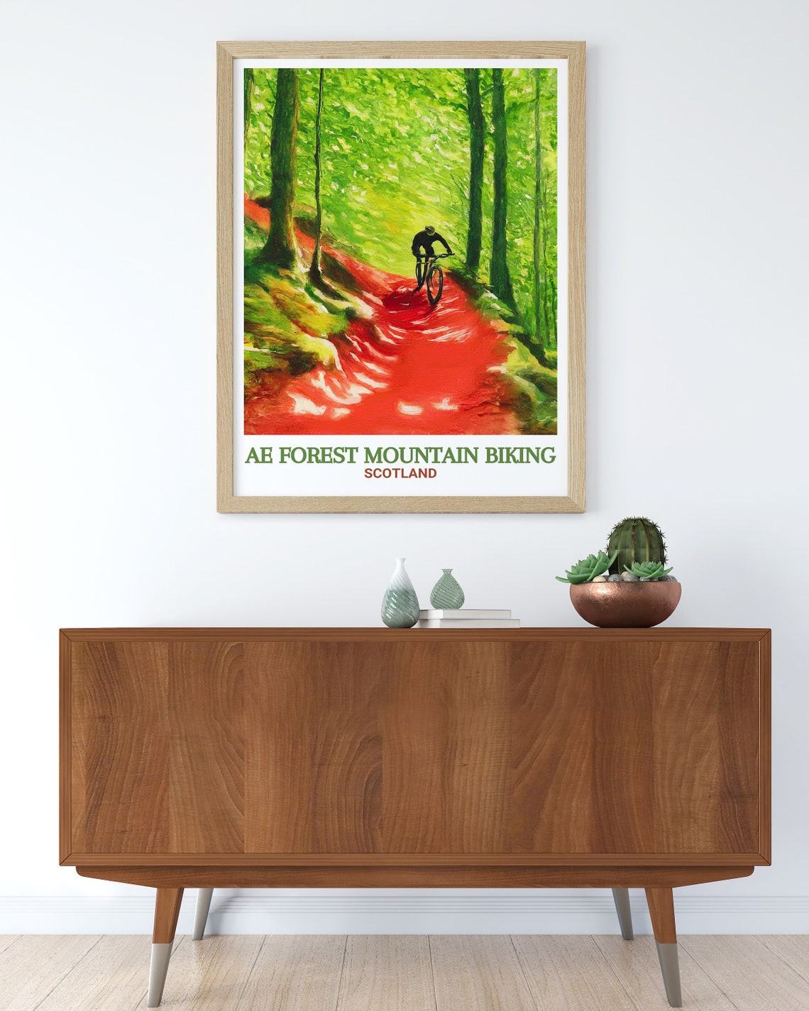 Ae Forest Mountain Biking Scotland Forest Trail Rider Poster - Image 2
