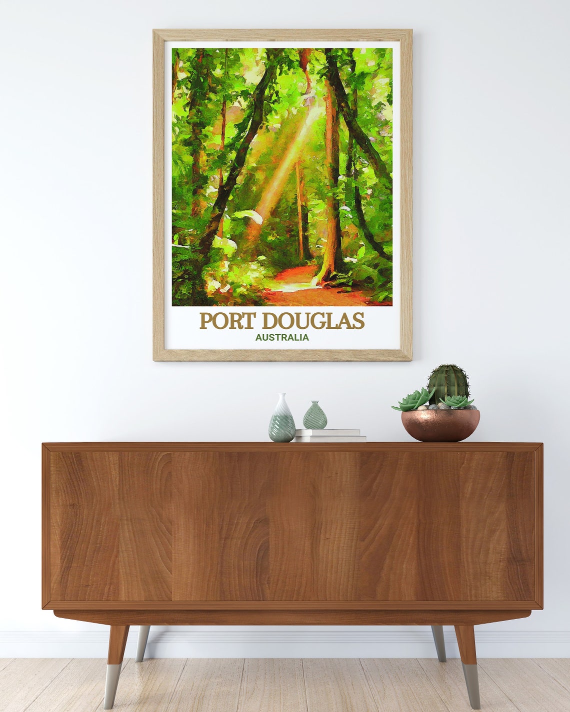 Port Douglas Australia Daintree Forest Sunlit Path View Poster - Image 2