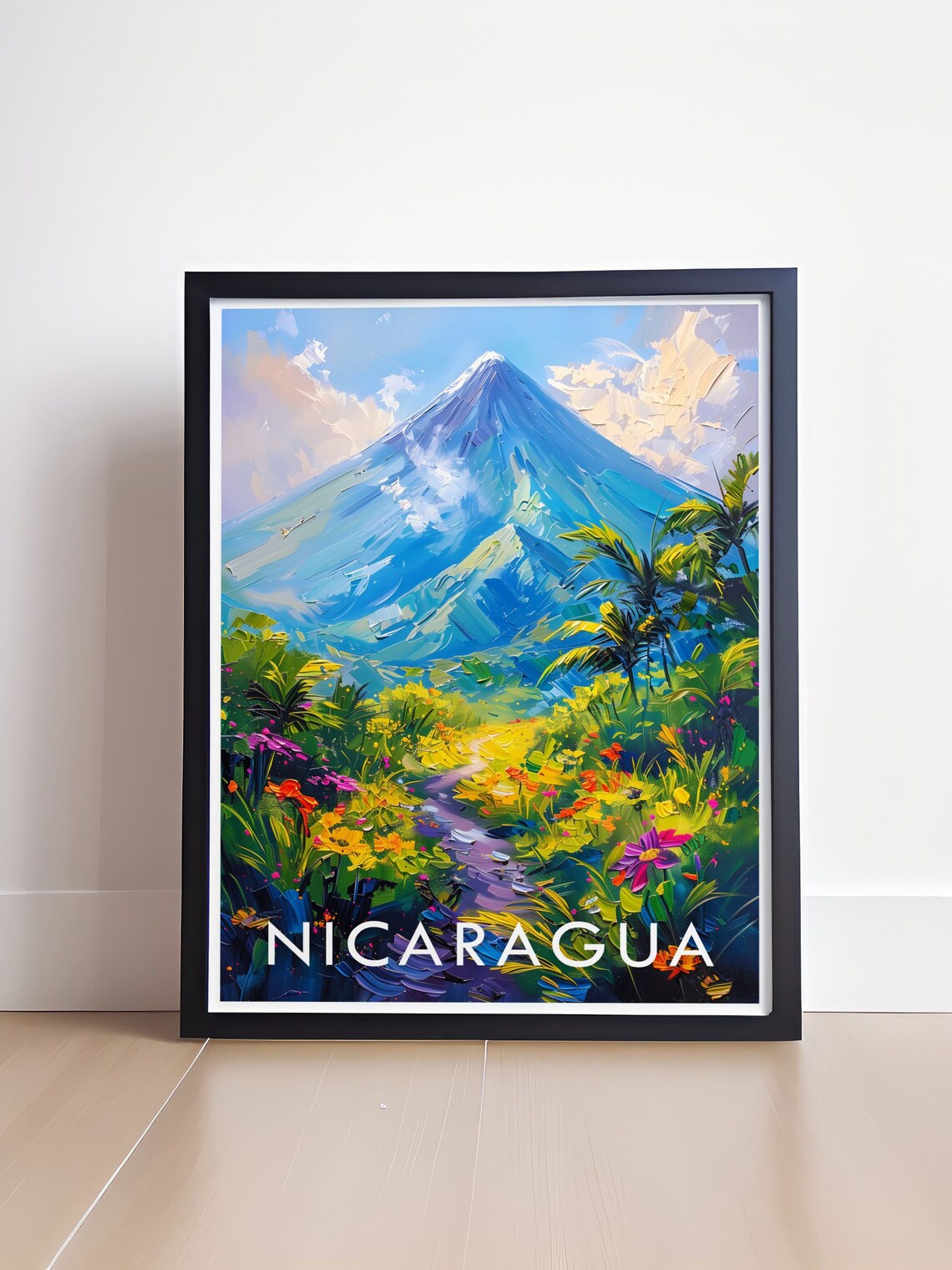 Nicaragua Volcanoes Travel Poster, Latin America - Image 4