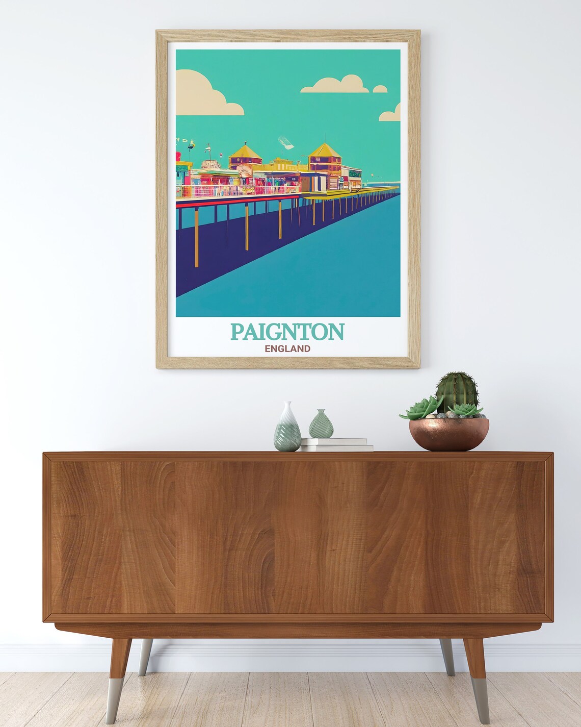 Paignton Pier Amusement Arcade Colorful Seaside Travel Poster - Image 2