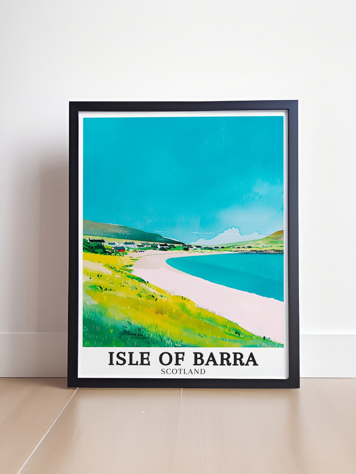 Isle Of Barra Travel Poster Traigh Mhor Beach And Ardmhor Village Decor Traigh Mhor Beach And Ardmhor Village Art Isle Of Barra Art - Image 4