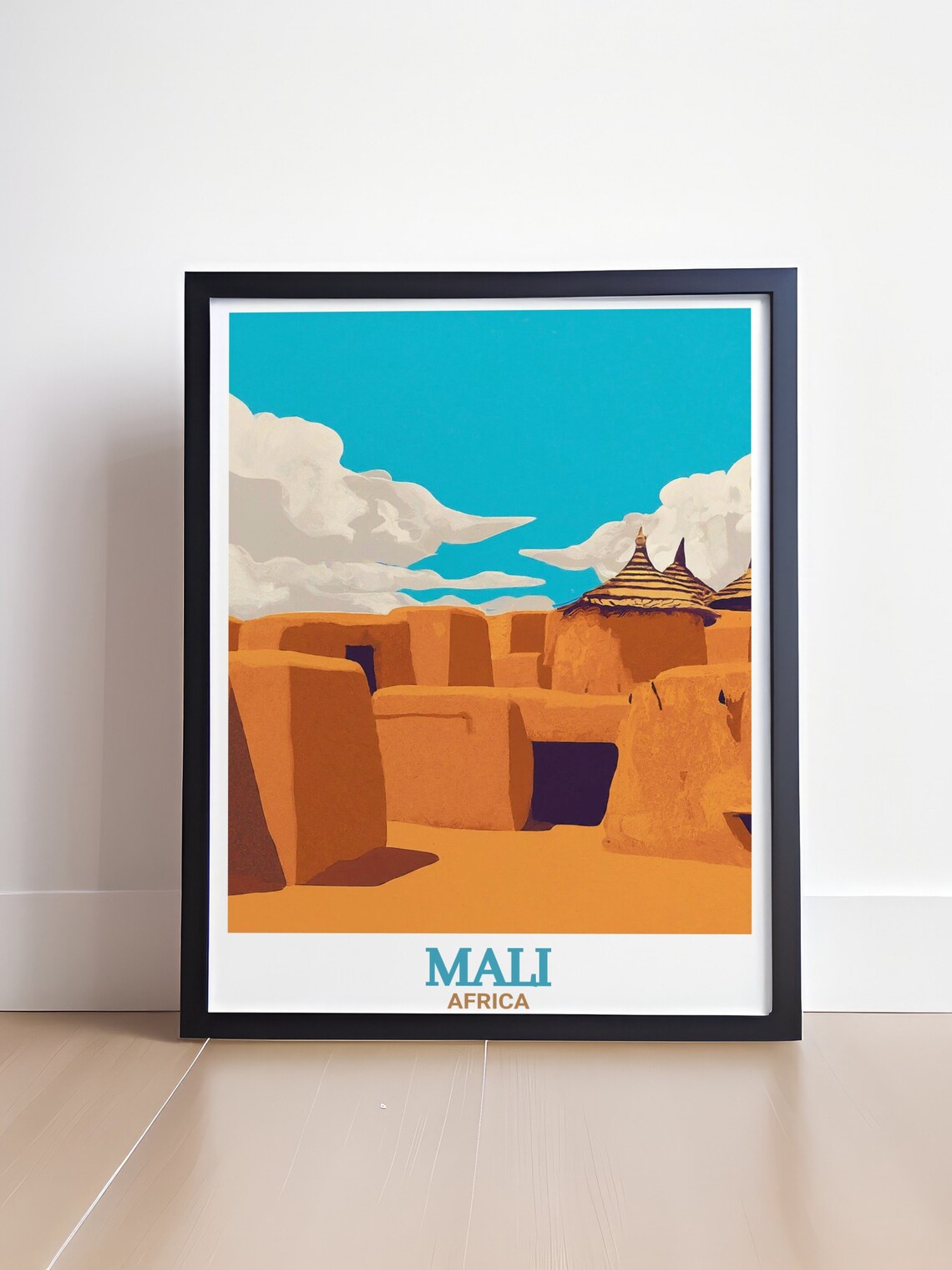 Mali Africa Bandiagara Escarpment Adobe Village Scene Poster - Image 4