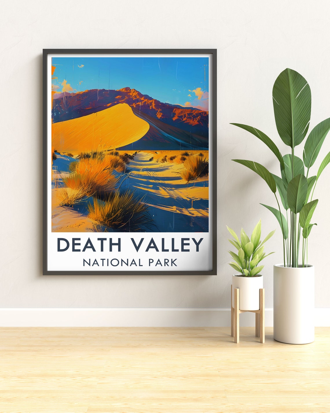 Death Valley National Park Golden Dune Poster with Mountains - Image 3