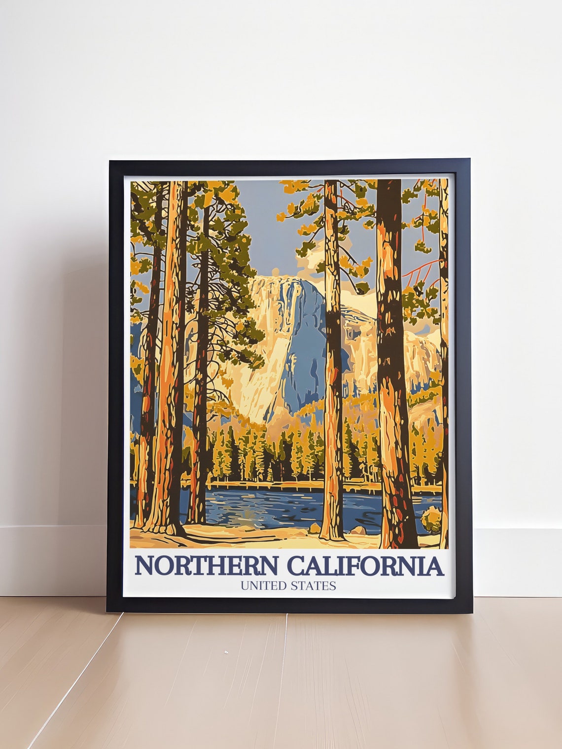 Northern California Travel Print Redwood And Yosemite National Park Art Northern California Posters California Wall Art - Image 4