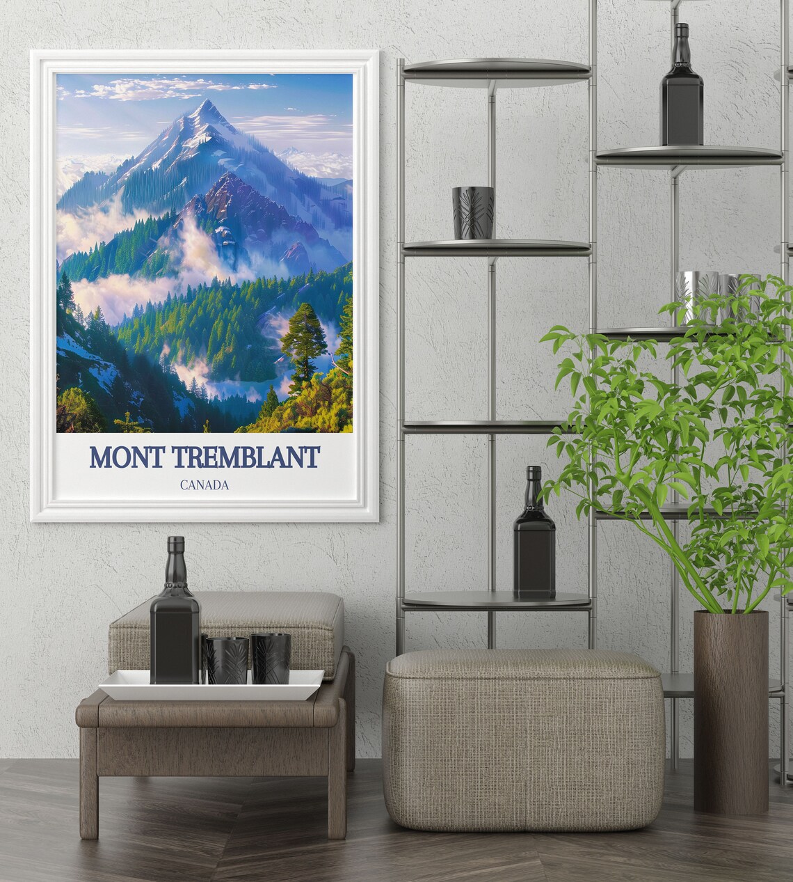 Mont Tremblant Snowcapped Peaks Above Laurentian Forest Poster - Image 2