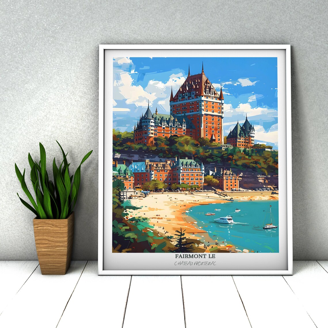Fairmont Le Chateau Frontenac Quebec City Landmark Travel Poster - Image 3