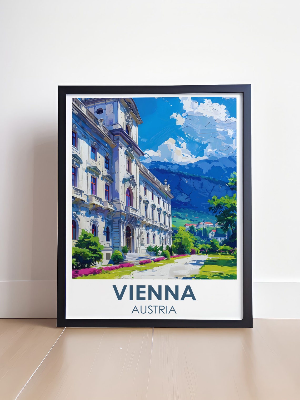 Vienna Belvedere Palace Baroque Gardens Alpine Travel Poster - Image 4