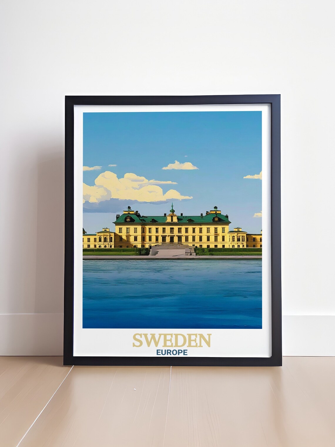 Drottningholm Palace Stockholm Waterfront Sweden Travel Poster - Image 4
