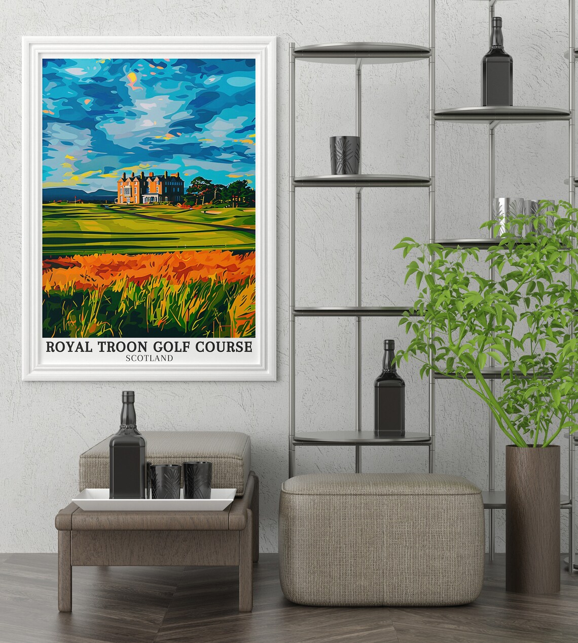 Royal Troon Golf Course Clubhouse Golden Hour Scotland Poster - Image 2