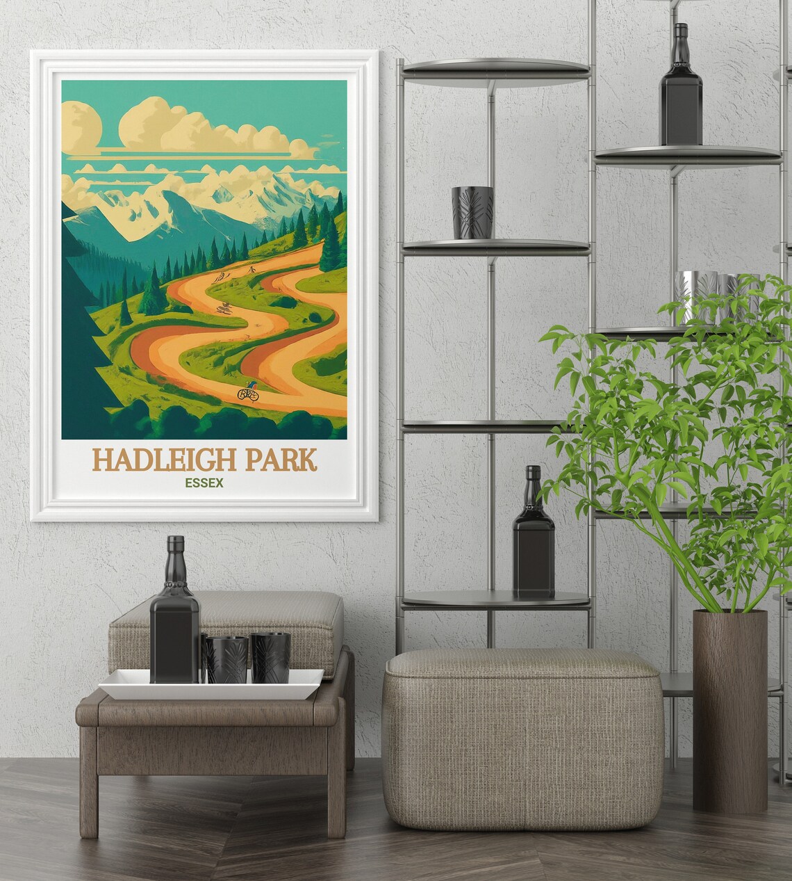 Hadleigh Park Winding Mountain Bike Trails Essex Travel Poster - Image 3