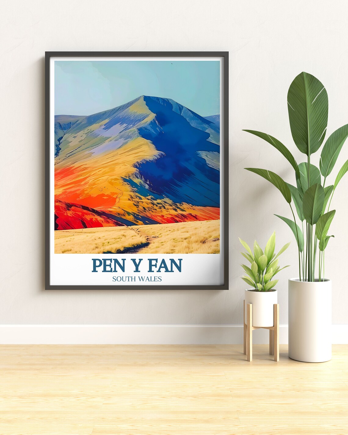 Pen Y Fan South Wales Autumn Peak Landscape Travel Poster Scenic Art - Image 2