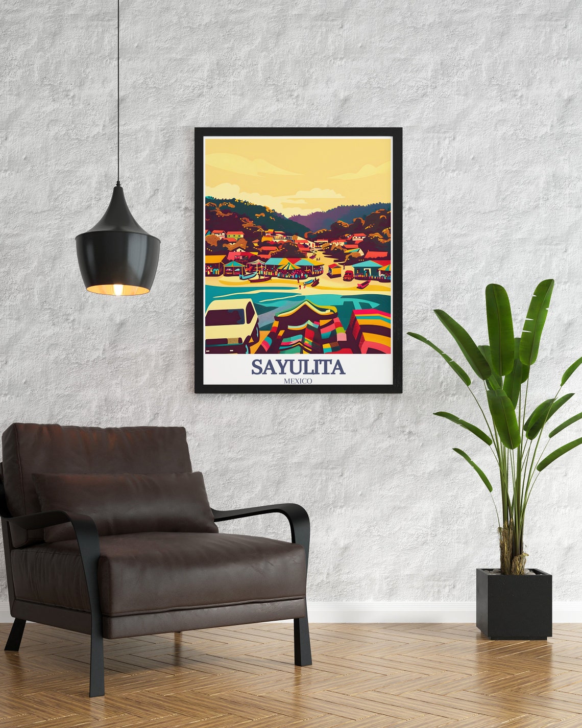 Sayulita Wall Art Sayulita Market Travel Print Sierra Madre Occidental Art Sayulita Poster Sayulita Travel Posters - Image 2