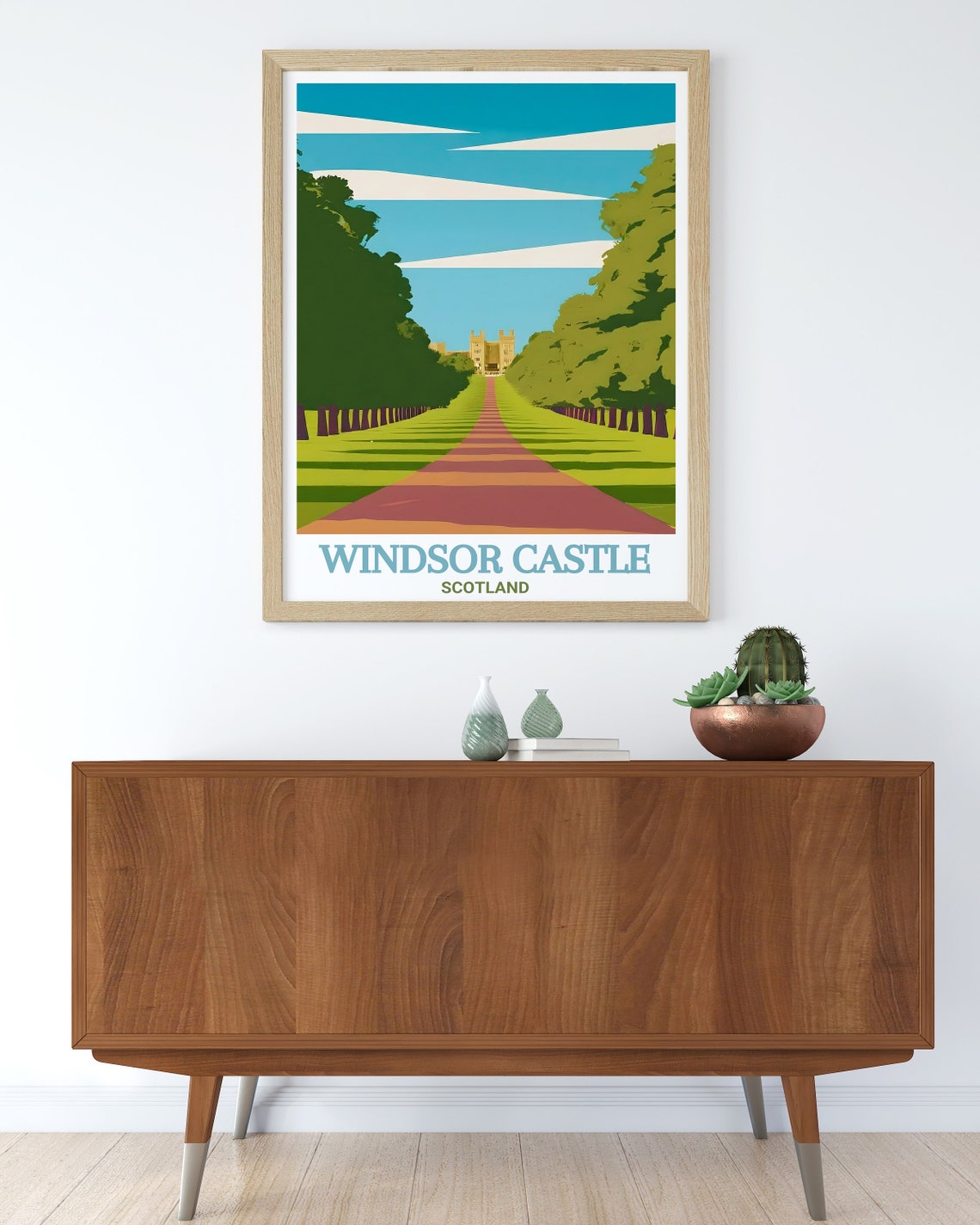 Windsor Castle The Long Walk Tree Lined Avenue England Poster - Image 3