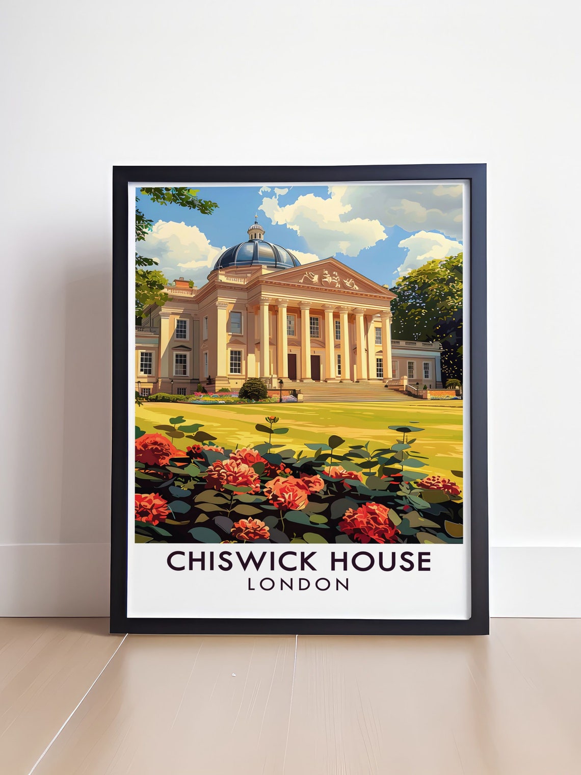 Chiswick House Palladian Villa With Blooming Rose Gardens Poster - Image 4