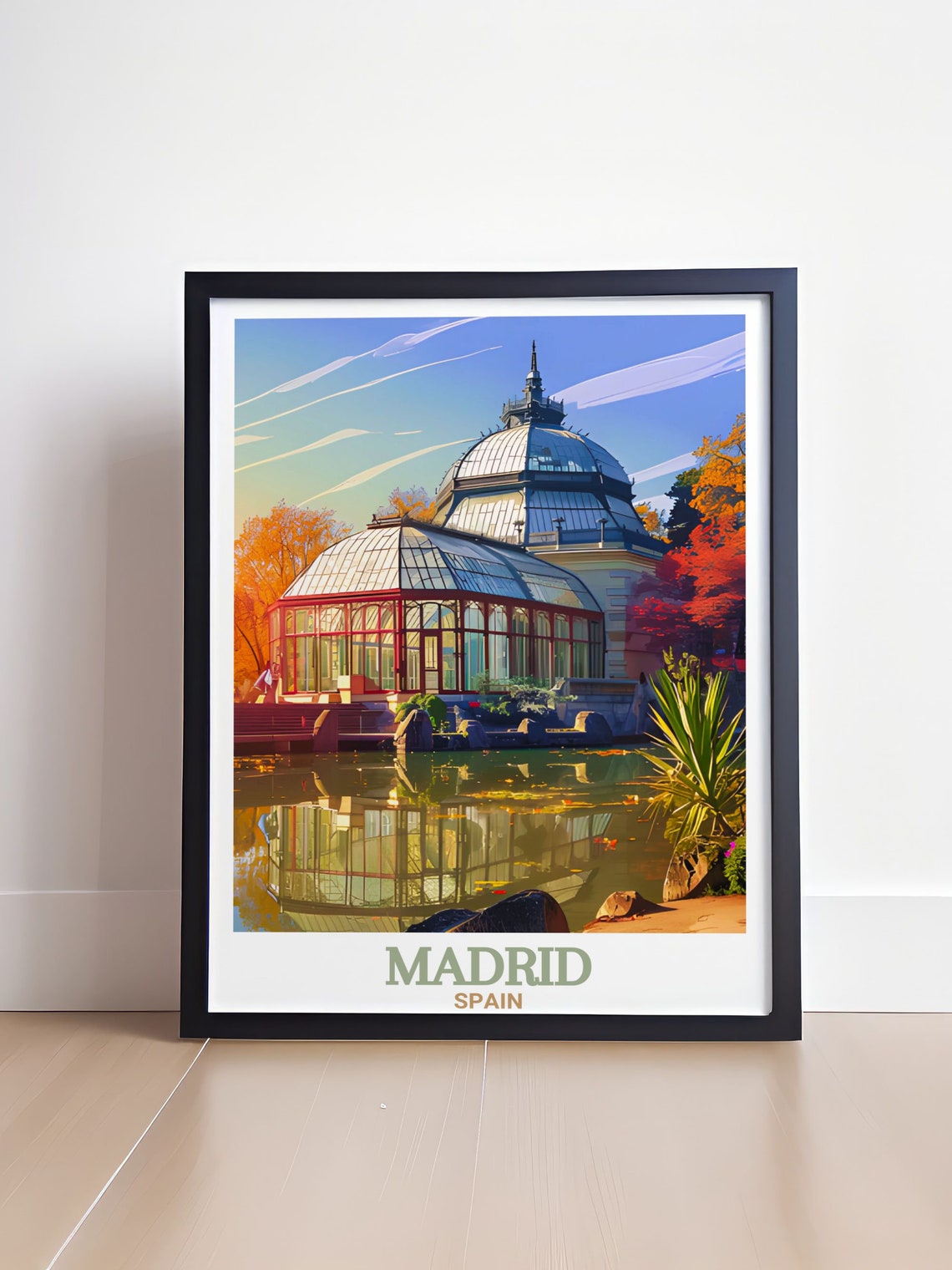 Madrid Retiro Park Crystal Palace Autumn Glass Conservatory Poster - Image 4