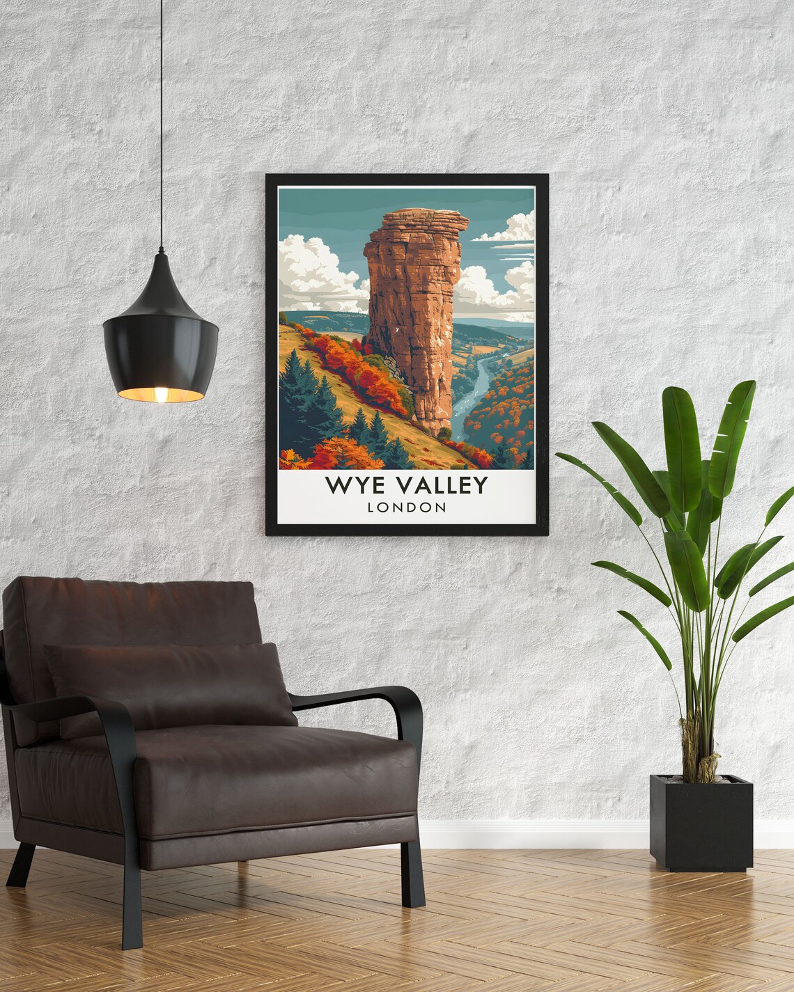 Wye Valley Autumn Symonds Yat Rock Overlook England Countryside Poster - Image 2