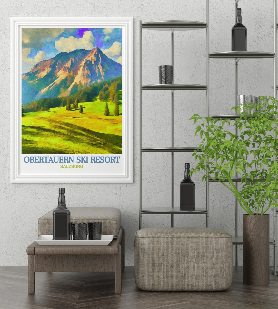 Obertauern Ski Resort Salzburg Summer Alpine Peak View Poster - Image 3
