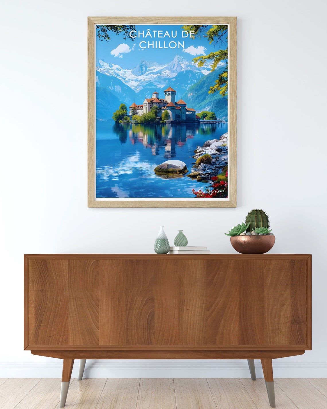 Chateau De Chillon Castle On Lake Geneva Shore Switzerland Poster - Image 3