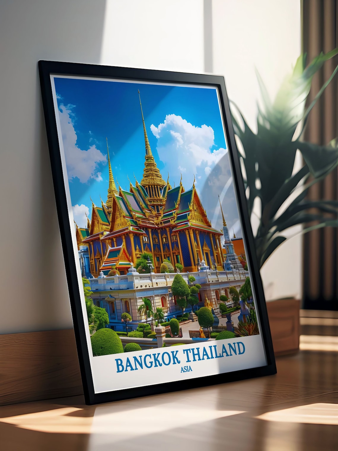 Bangkok Thailand Grand Palace Golden Temple Spires Daytime Poster - Image 3