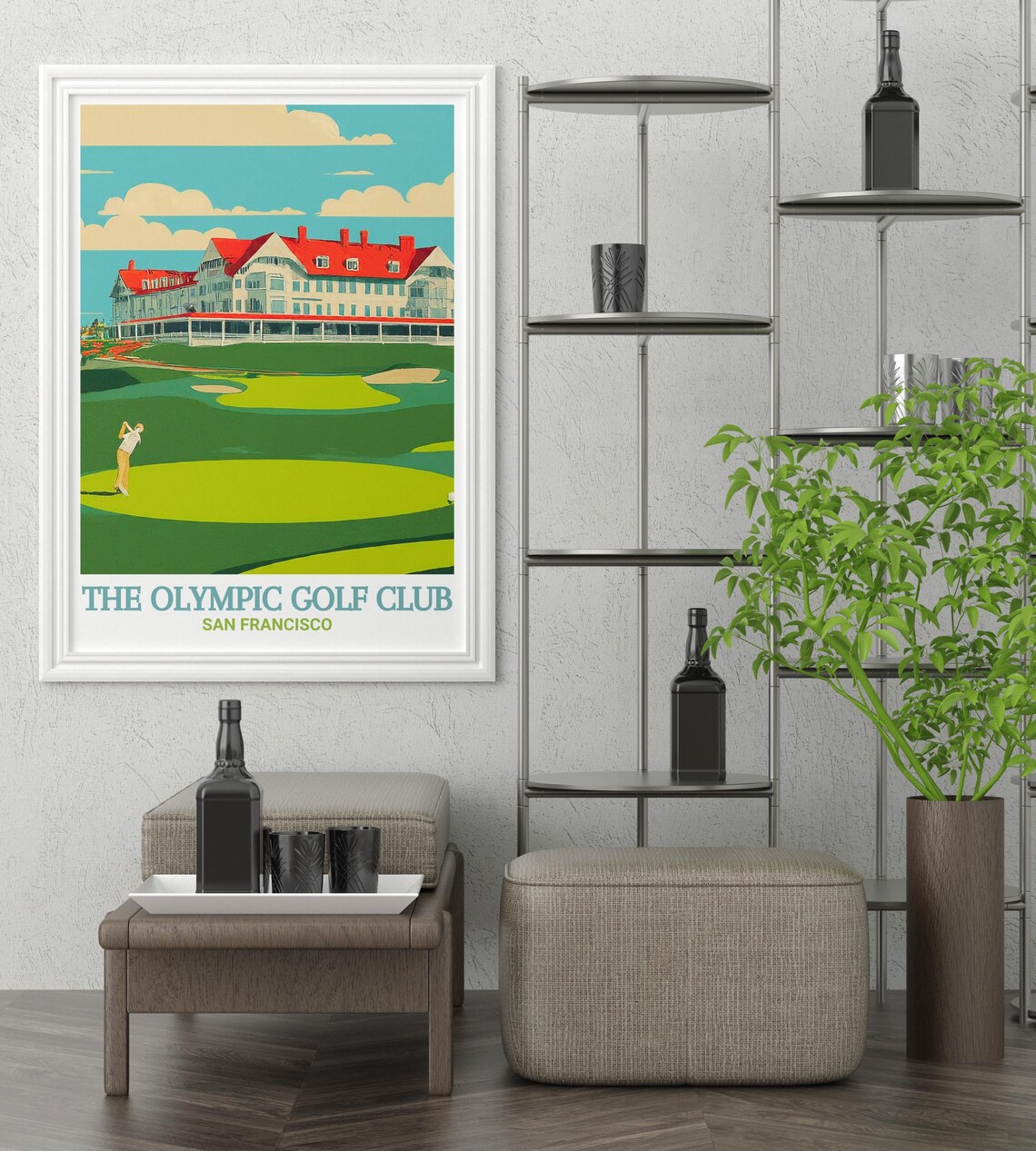 The Olympic Golf Club San Francisco Clubhouse Fairway Travel Poster - Image 2