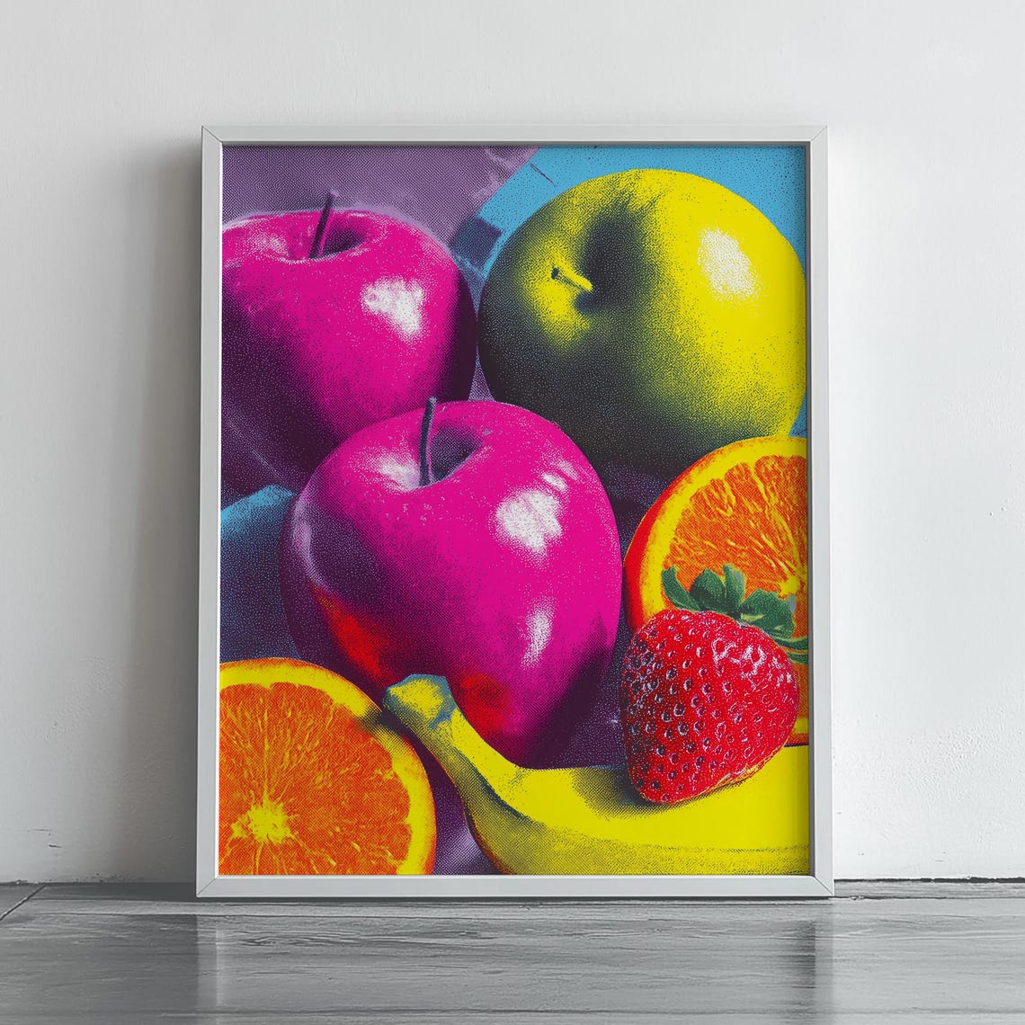 Colourful Vibrant Pop Art Fruit Composition Modern Kitchen Poster