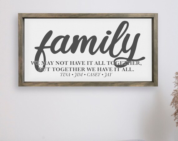 We May Not Have It All Together, Family Sign Print