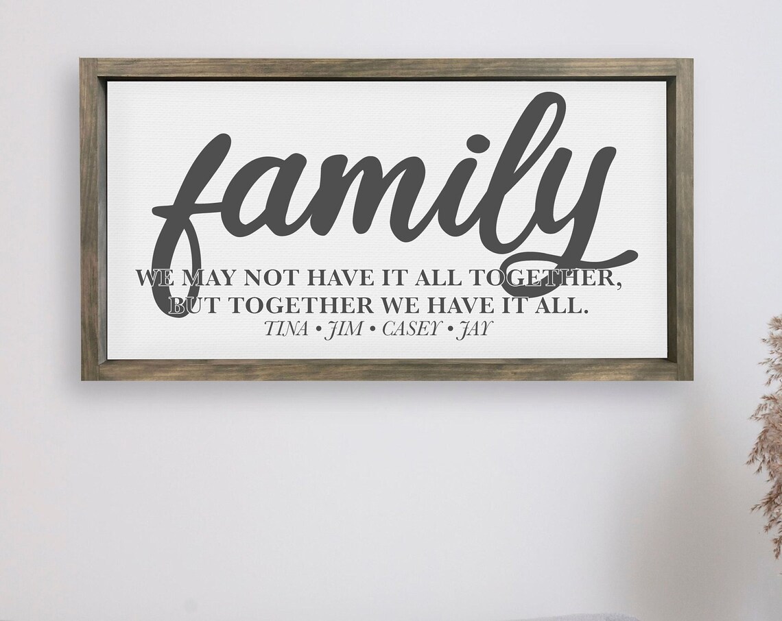 We May Not Have It All Together, Family Sign Print