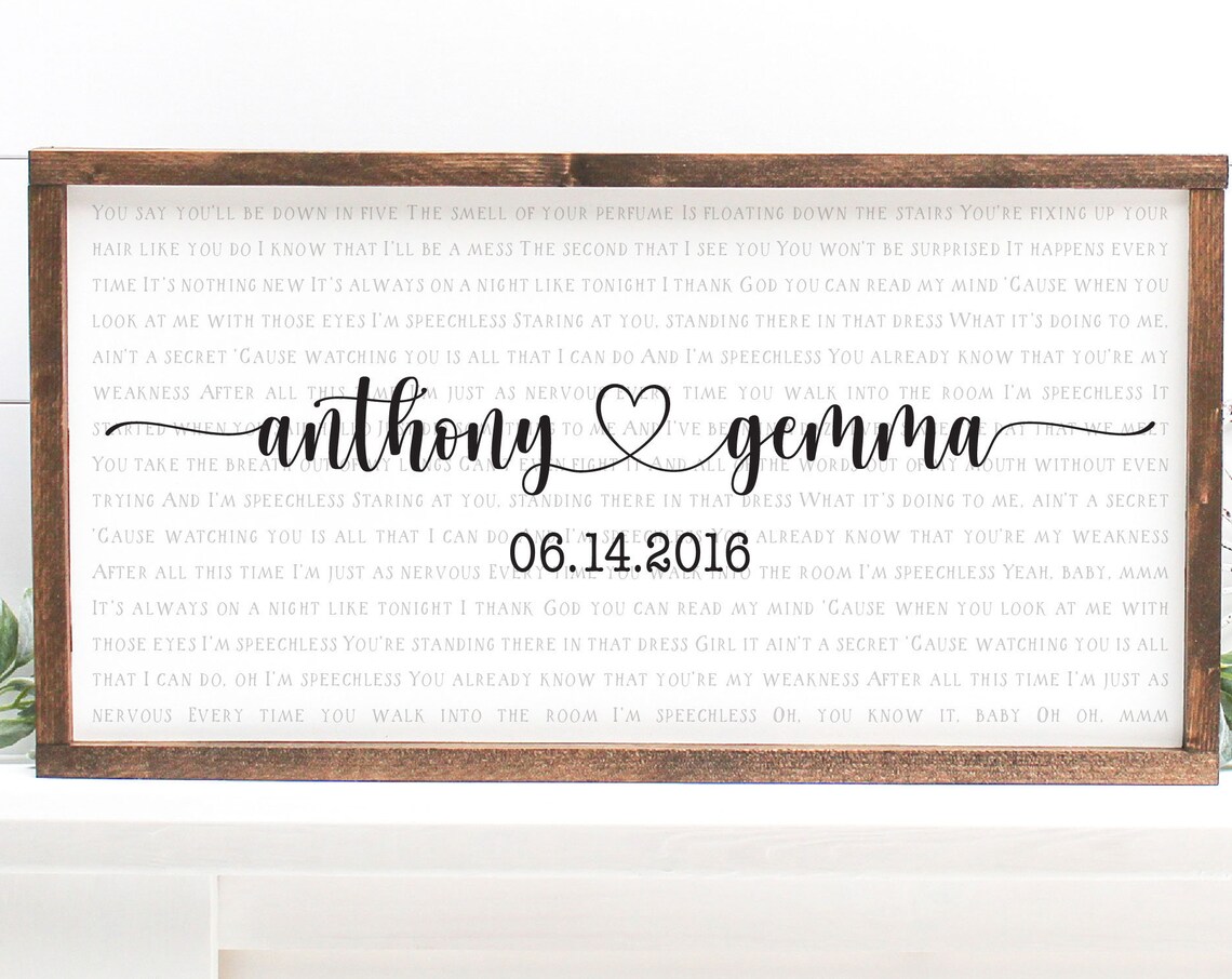 Wedding Song Art Print, Personalized Decor