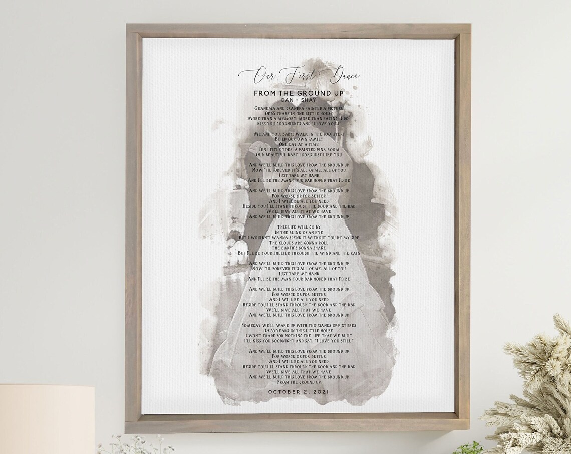 Our First Dance, Custom Watercolor Effect Print