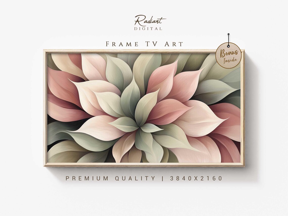 Blush Pink Sage Petal Abstract Floral Botanical Modern Poster