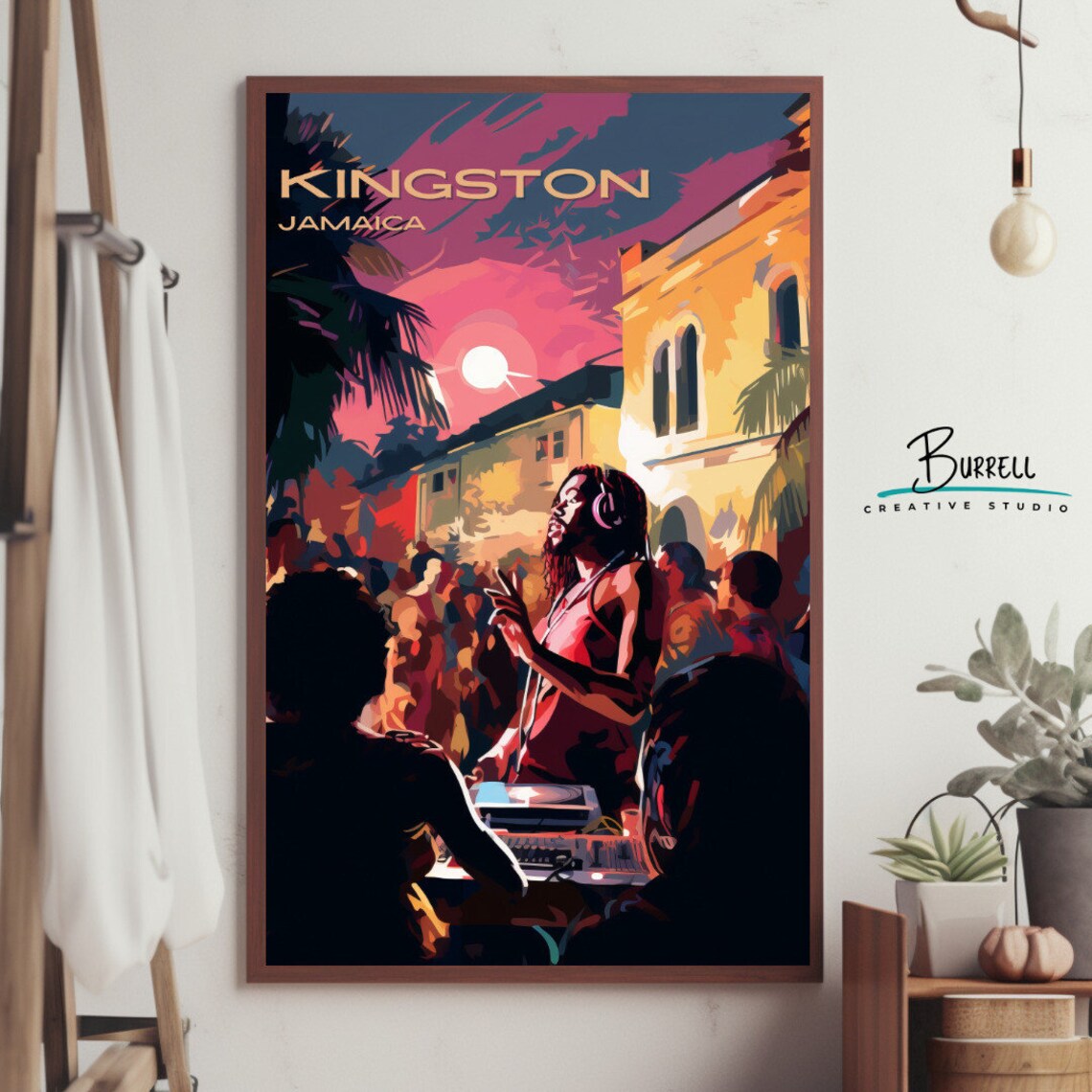 Kingston Jamaica Street Party Travel Poster - Image 4