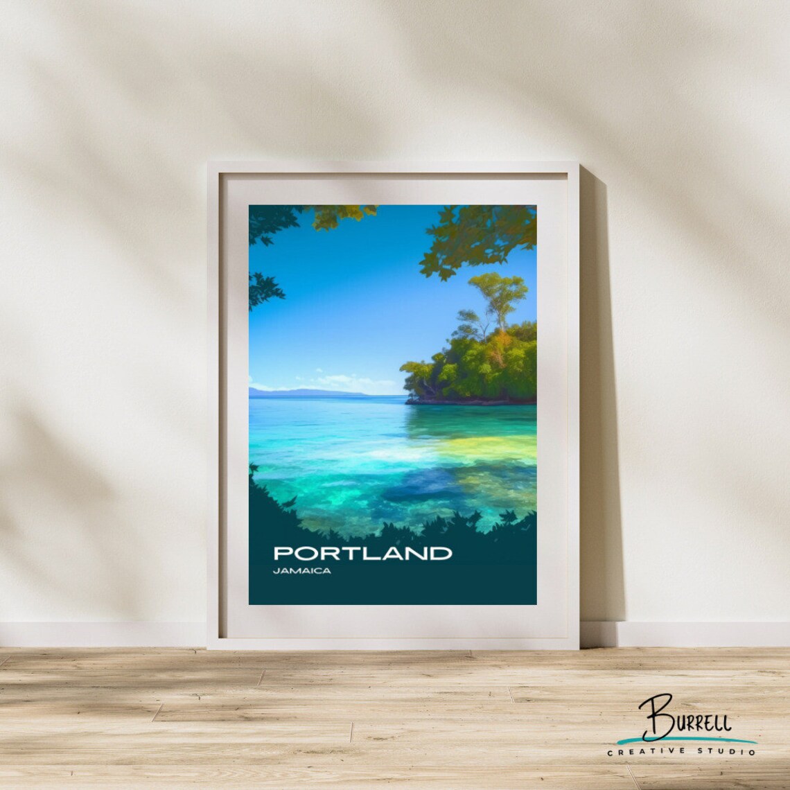 Port Antonio Jamaica Travel Poster, Island Art Print