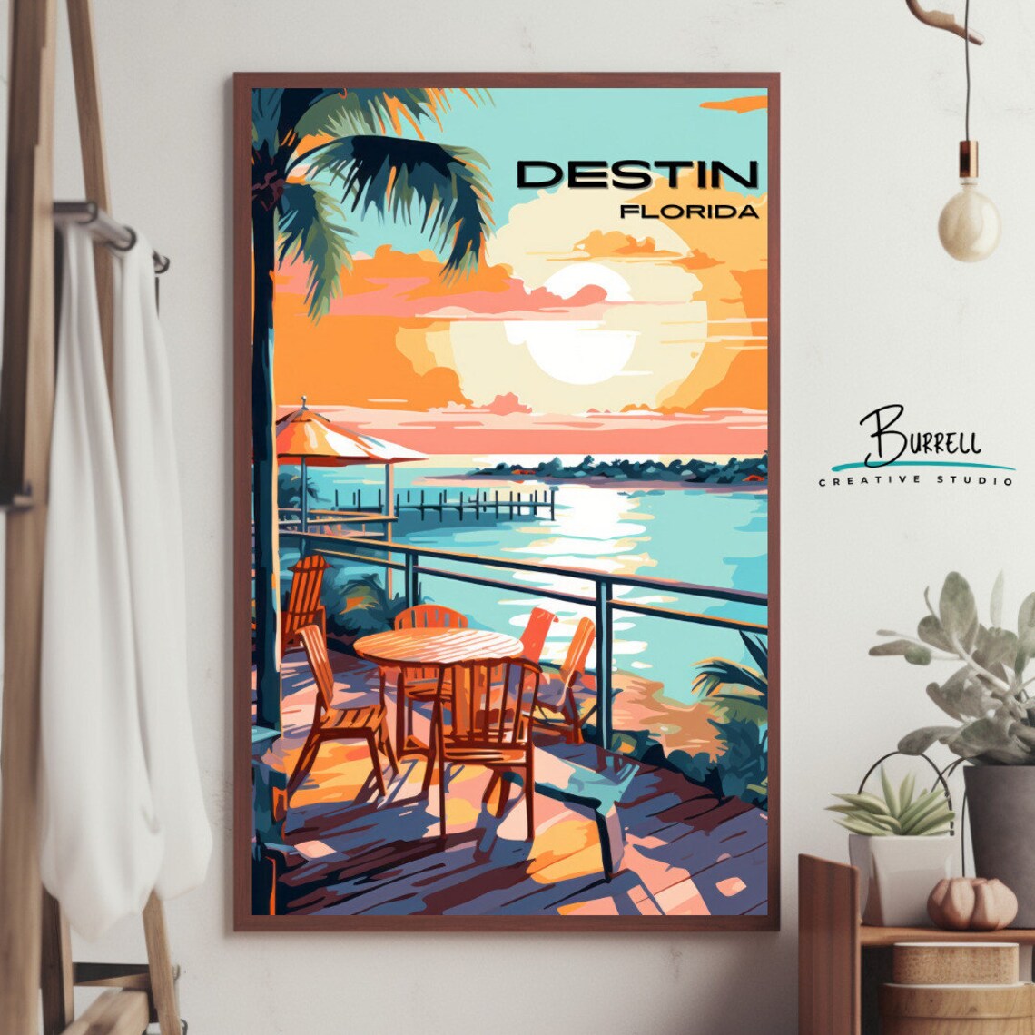 Destin Florida Harbor Boardwalk Travel Poster - Image 4
