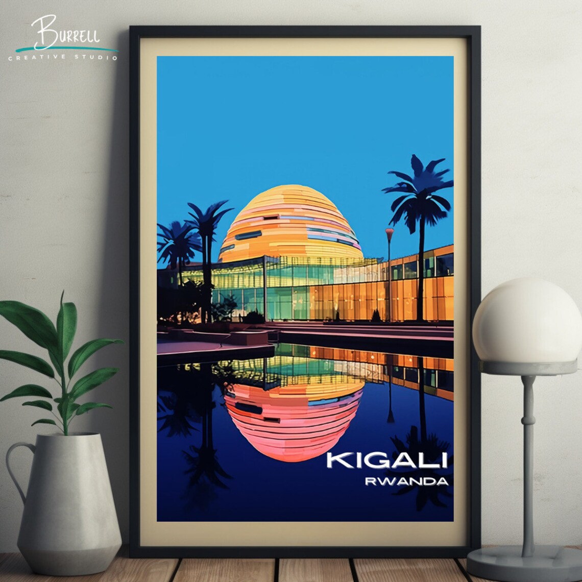 Kigali Rwanda Convention Center Travel Poster - Image 5