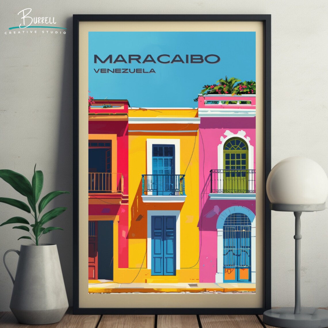 Maracaibo Venezuela Calle Carabobo Travel Poster - Image 5