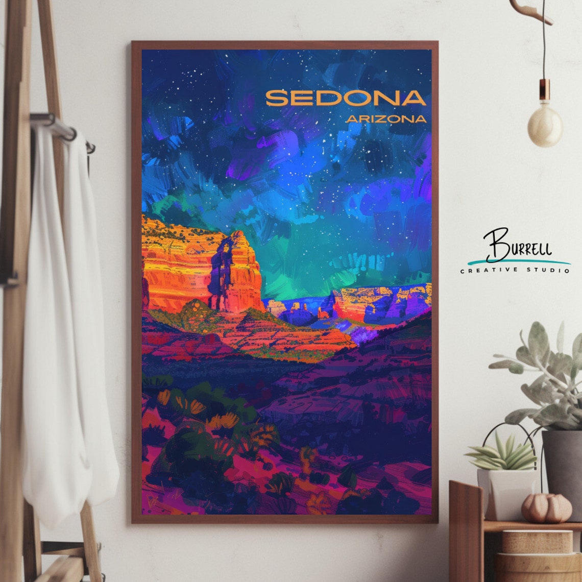 Sedona Arizona Night Sky Travel Poster Wall Art Poster Print - Image 4