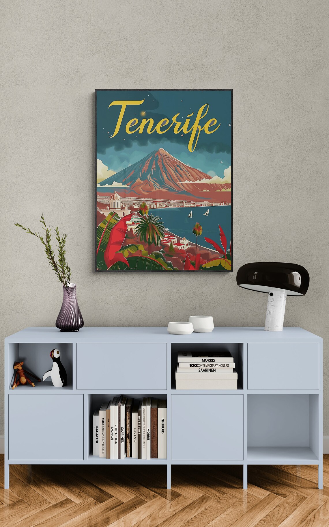 Tenerife Mount Teide Volcano Night Ocean Canary Island Poster Art - Image 3