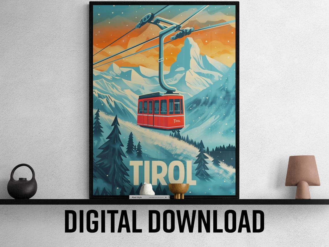 Tyrol Poster File Alpine Landscape Art Wall Art For Office Best Travel Gift