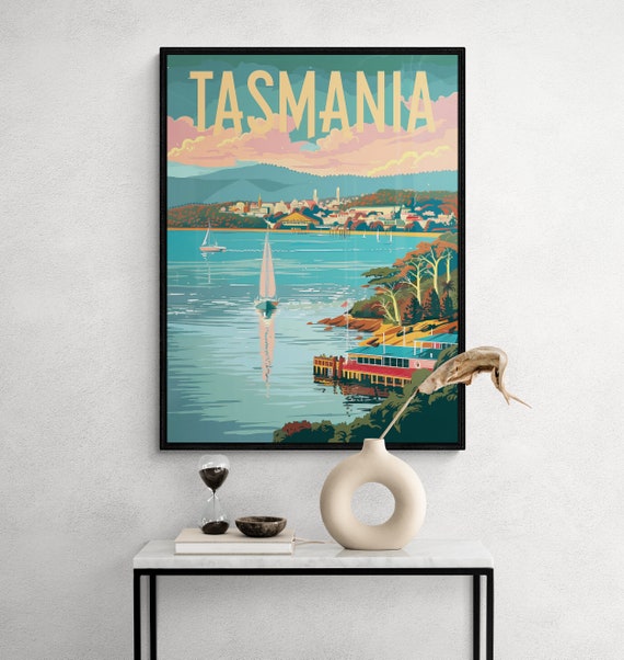 Tasmania Travel Poster Vintage Style Tasmania Wall Art Perfect For Home Decor Unique Gift For Travelers