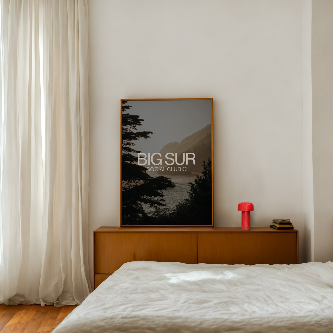 Big Sur California Coast Social Club Moody Ocean Photo Travel Poster - Image 3